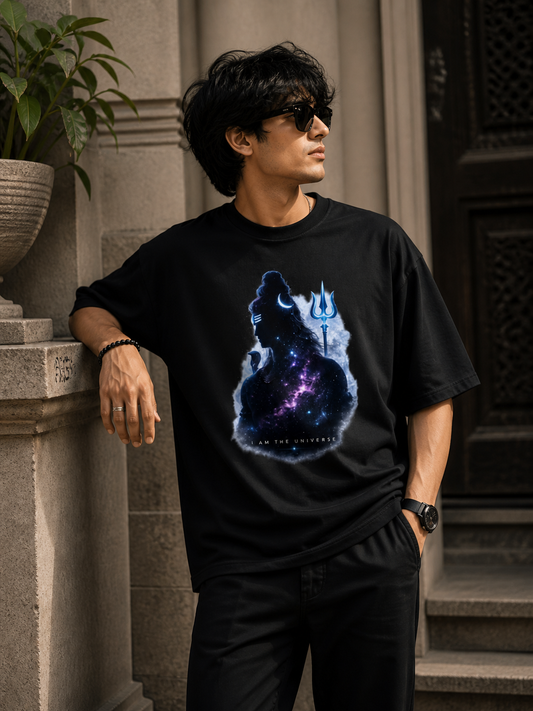 I Am The Universe – Cosmic Shiva Oversized T-Shirt